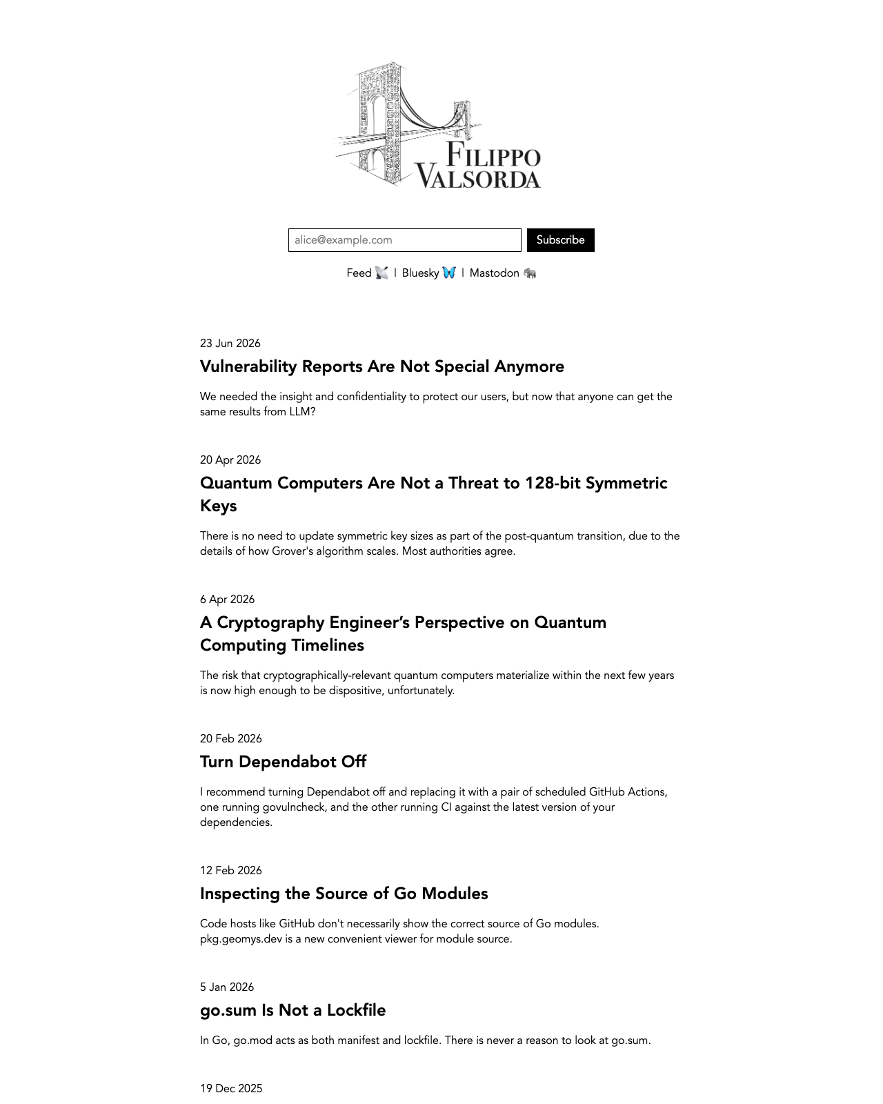 Screenshot of Filippo Valsorda's blog